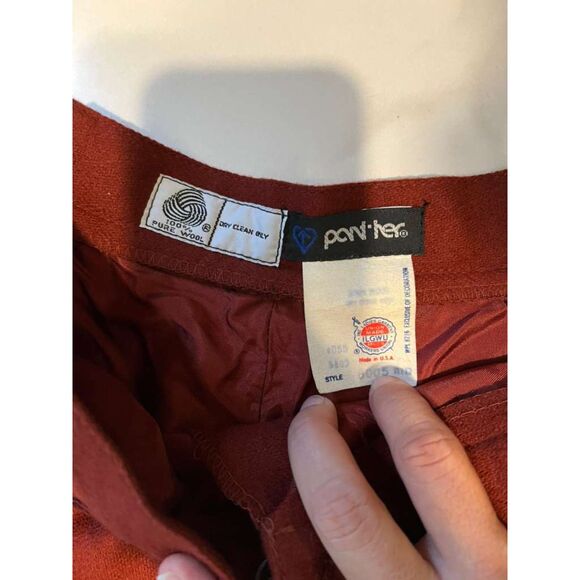 Vintage 100% Wool Rust Pants Women’s Size Medium High Waist Classic Trousers - Picture 2 of 16